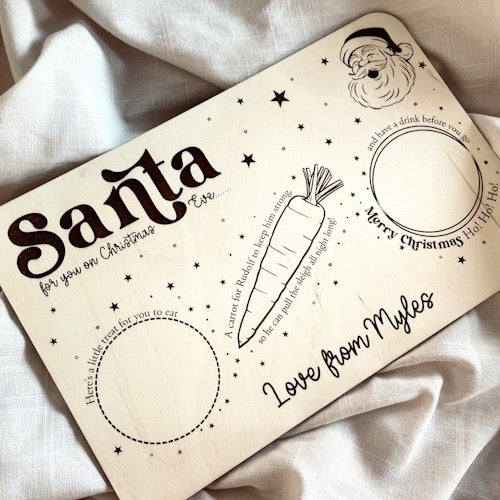 (Personalised Santa Christmas Eve Board