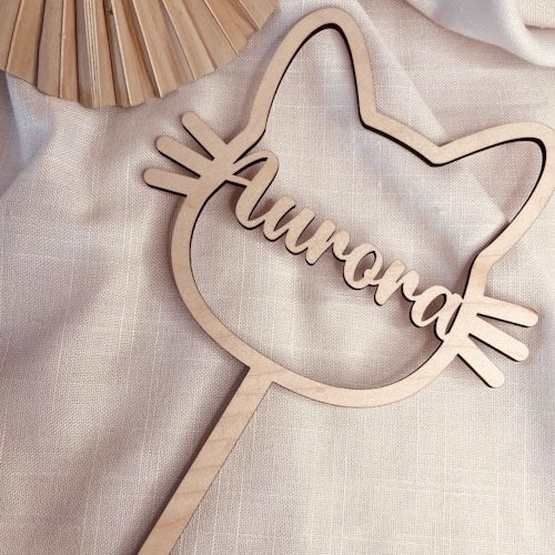 Personalised Cat cake topper