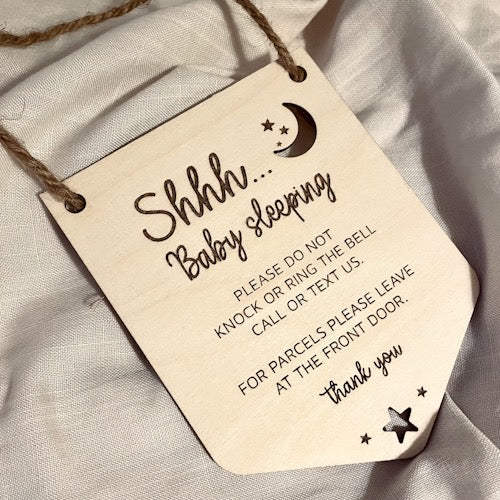 Shhh baby sleeping sign