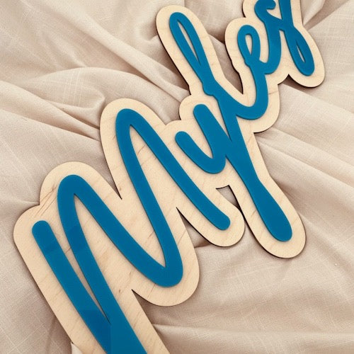 Double layer name sign