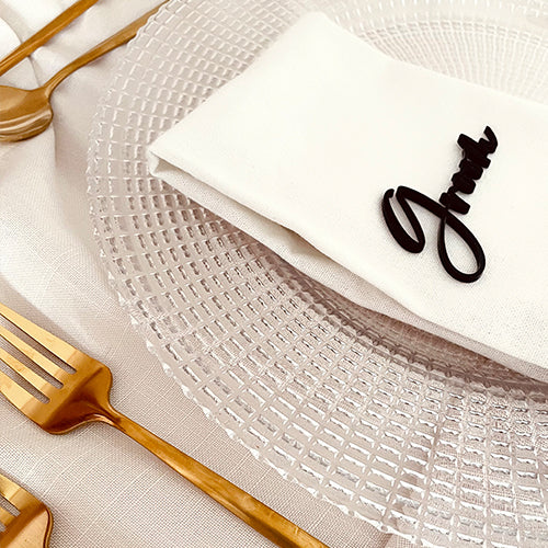 Acrylic name place setting
