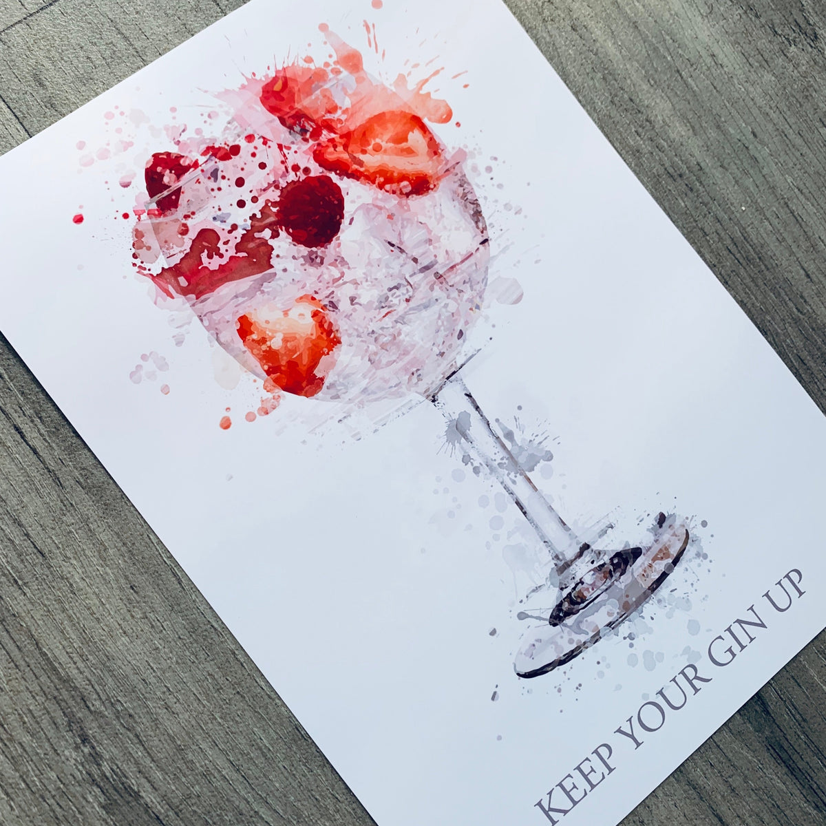 Pink Gin Splash Print
